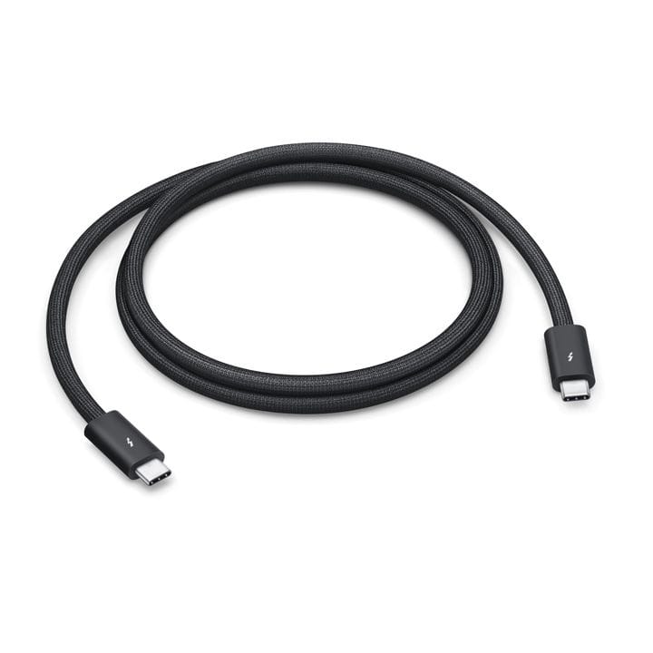 Apple Thunderbolt 5 USB-C Pro Cable 1m, Data Transfer Speeds Up To 120Gbps, USB4 Data Transfer Speeds Up To 80Gbps - Black - MC9C4ZM/A
