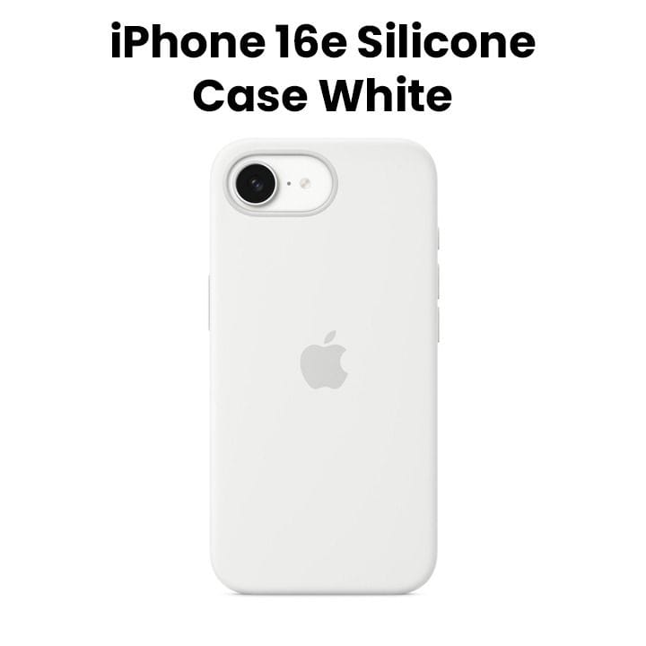 غطاء سيليكون ابل آيفون 16E - أبيض