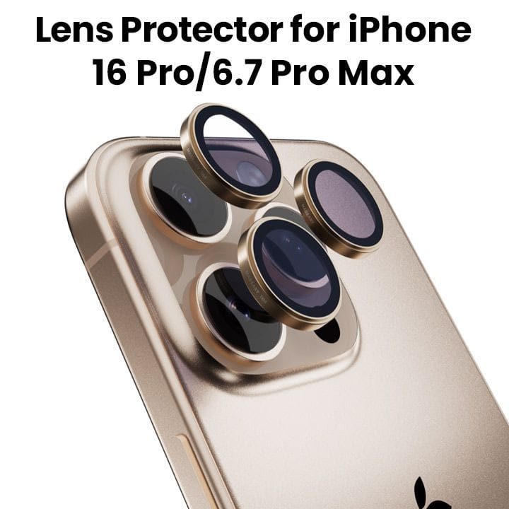 MagEasy Lens Protector for iPhone 16 Pro/Pro Max 6.1"/6.7" Titanium Desert | MPH61P029TD24