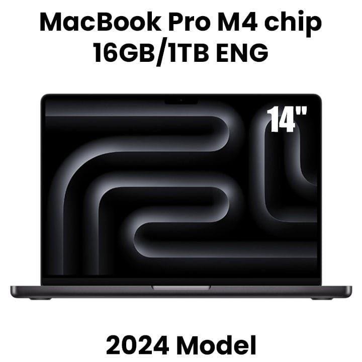 Apple 14-inch MacBook Pro: Apple M4 chip with 10-core CPU and 10-core GPU, 16GB, 1TB SSD - Space Black |MW2V3ZS/A