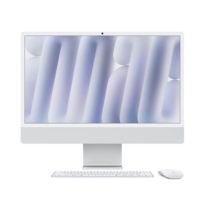 Apple 24-inch iMac with Retina 4.5K display: Apple M4 chip with 10-core CPU and 10-core GPU, 16GB, 512GB SSD - Silver |MWUV3ZS/A