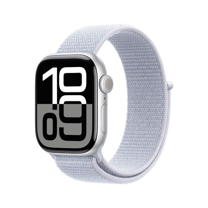 Apple Watch Series 10 GPS 42mm Silver Aluminium Case with Blue Cloud Sport Loop | MWWD3QA/A