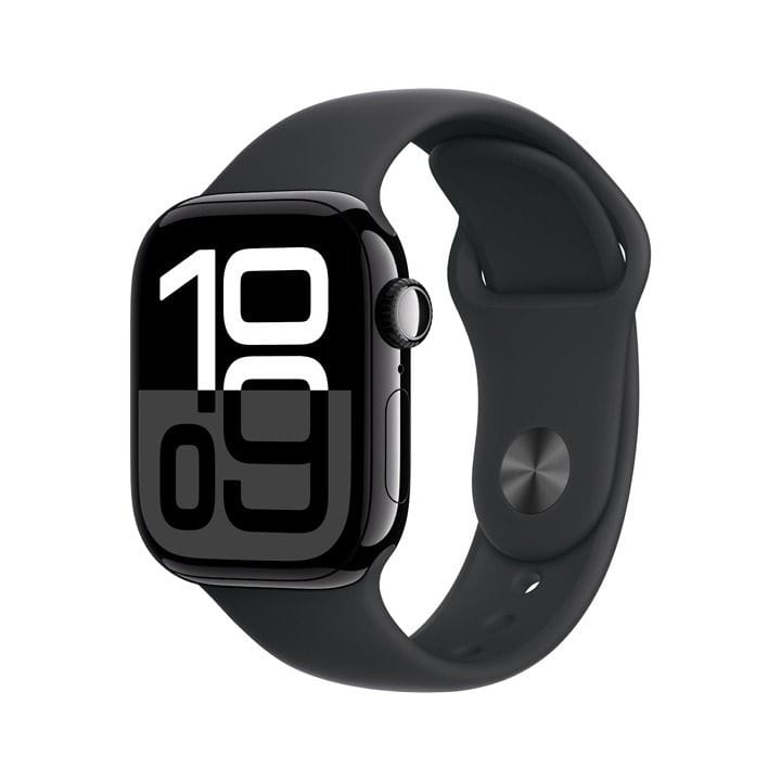 Apple Watch Series 10 GPS 46mm Jet Black Aluminium Case with Black Sport Band - M/L | MWWQ3QA/A