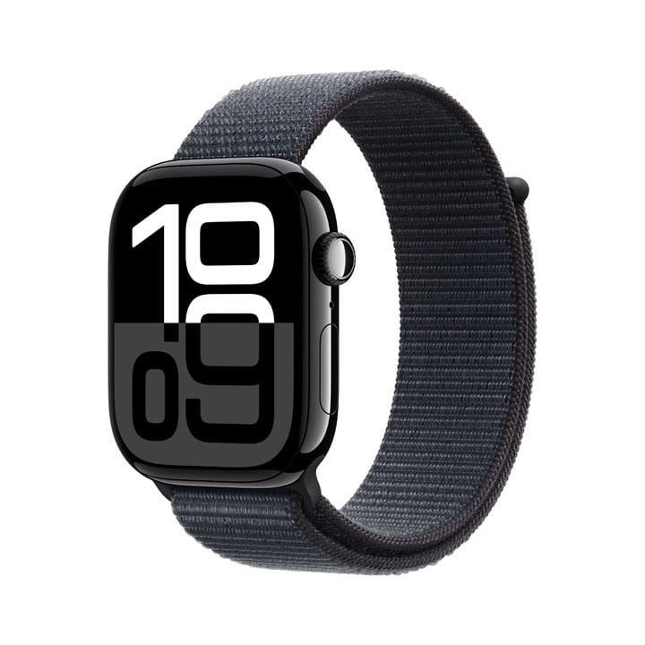 Apple Watch Series 10 GPS 46mm Jet Black Aluminium Case with Ink Sport Loop | MWWR3QA/A