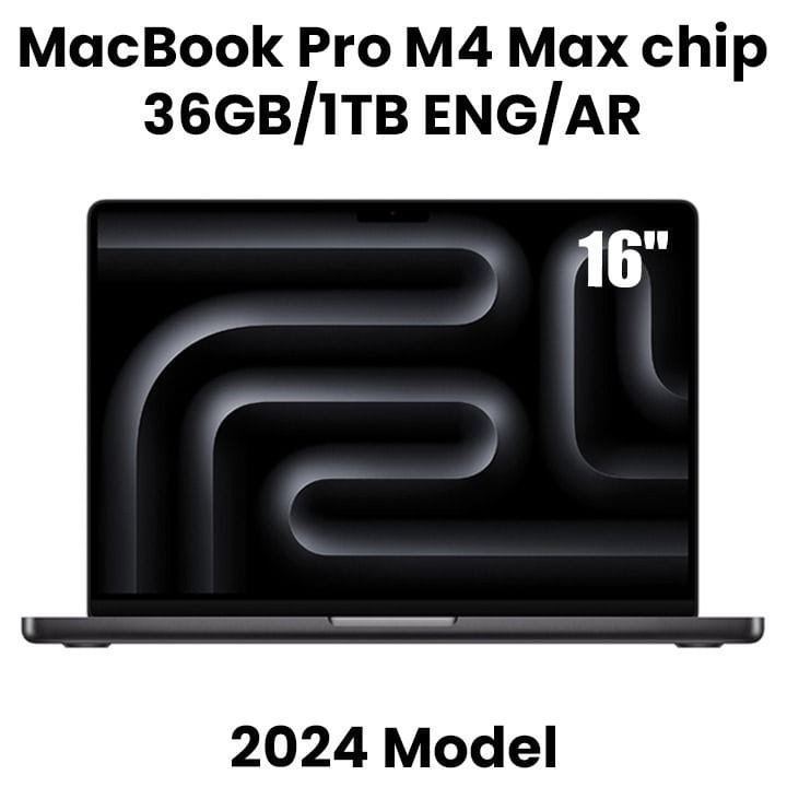 Apple 16-inch MacBook Pro: Apple M4 Max chip with 14-core CPU and 32-core GPU, 36GB, 1TB SSD - Space Black |MX303AB/A