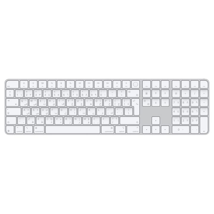 Apple Magic Keyboard with Touch ID and Numeric Keypad for Mac models with Apple silicon - Arabic - White Keys |MXK73AB/A