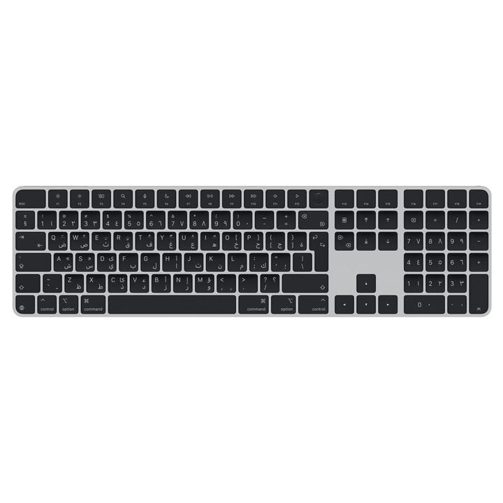 Apple Magic Keyboard with Touch ID and Numeric Keypad for Mac models with Apple silicon - Arabic - Black Keys |MXK83AB/A