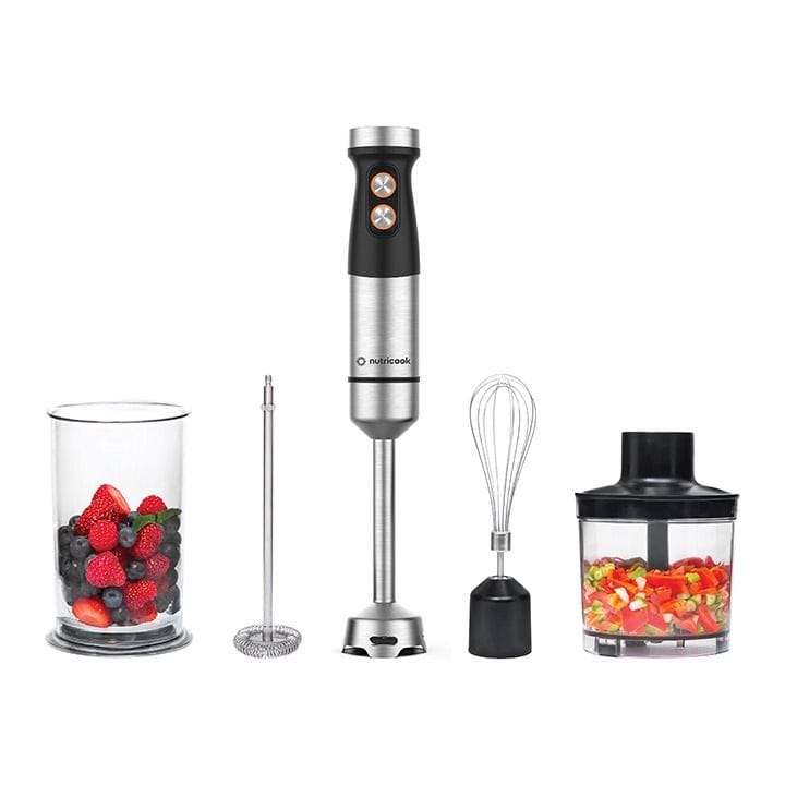 Nutricook Hand Blender 1200W – Powerful High-Torque Motor, Stainless Steel Blending Shaft, Smooth & Fast Food Prep | HB100ME