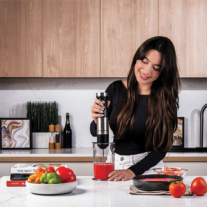 Nutricook Hand Blender 1200W – Powerful High-Torque Motor, Stainless Steel Blending Shaft, Smooth & Fast Food Prep | HB100ME