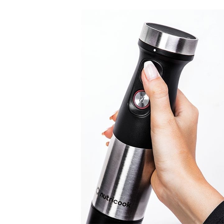 Nutricook Hand Blender 1200W – Powerful High-Torque Motor, Stainless Steel Blending Shaft, Smooth & Fast Food Prep | HB100ME