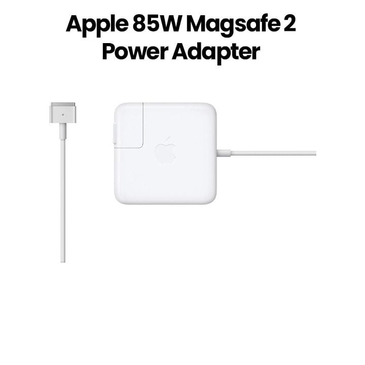 Apple MagSafe 2 Power Adapter 85W, Fast Charging, Compact And Travel-Friendly Design - White - MD506B/B