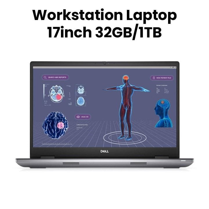 دِل لابتوب ووركستيشن بشاشة 17 بوصة FHD بمعالج i9-13950HX وذاكرة 32GB وتخزين 1TB SSD ونظام ويندوز 11 برو - رمادي | 0JJHX
