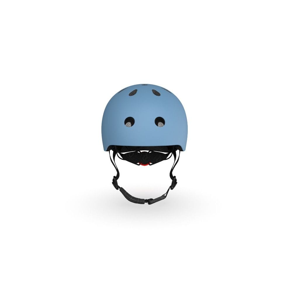 Scoot & Ride Kid Helmet S-M 3+ Years 51-55cm, Battery Operated And LED Safety Light, 3D Foam Molded Inner Padding, Magnetic Fastening System - Steel