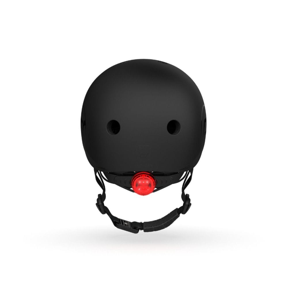 Scoot & Ride Kid Helmet S-M 3+ Years 51-55cm Battery Operated And LED Safety Light, 3D Foam Molded Inner Padding, Magnetic Fastening System - Black