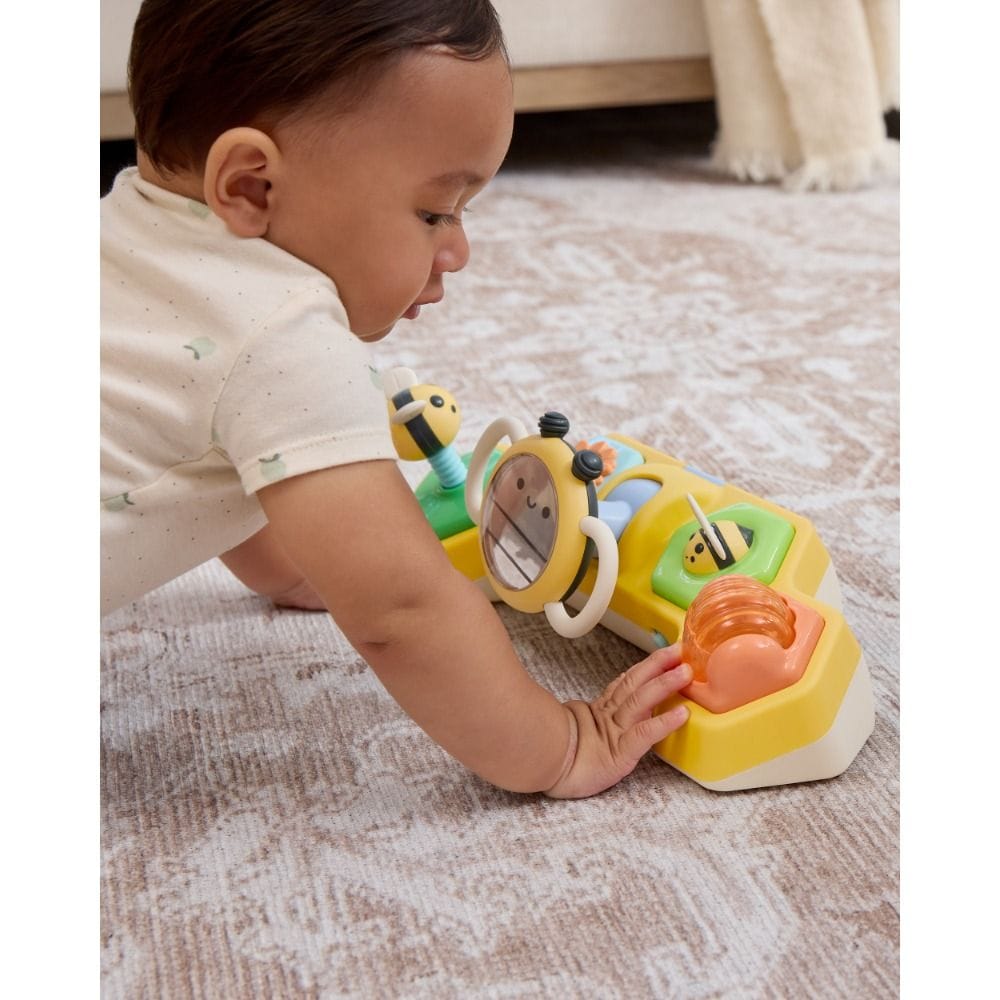 Skip Hop Farmstand Honeycomb Musical Driver Toy 3+ Monthss, Adjustable Interactive Steering Wheel, Fun Sounds And Musical Learning - Multicolour