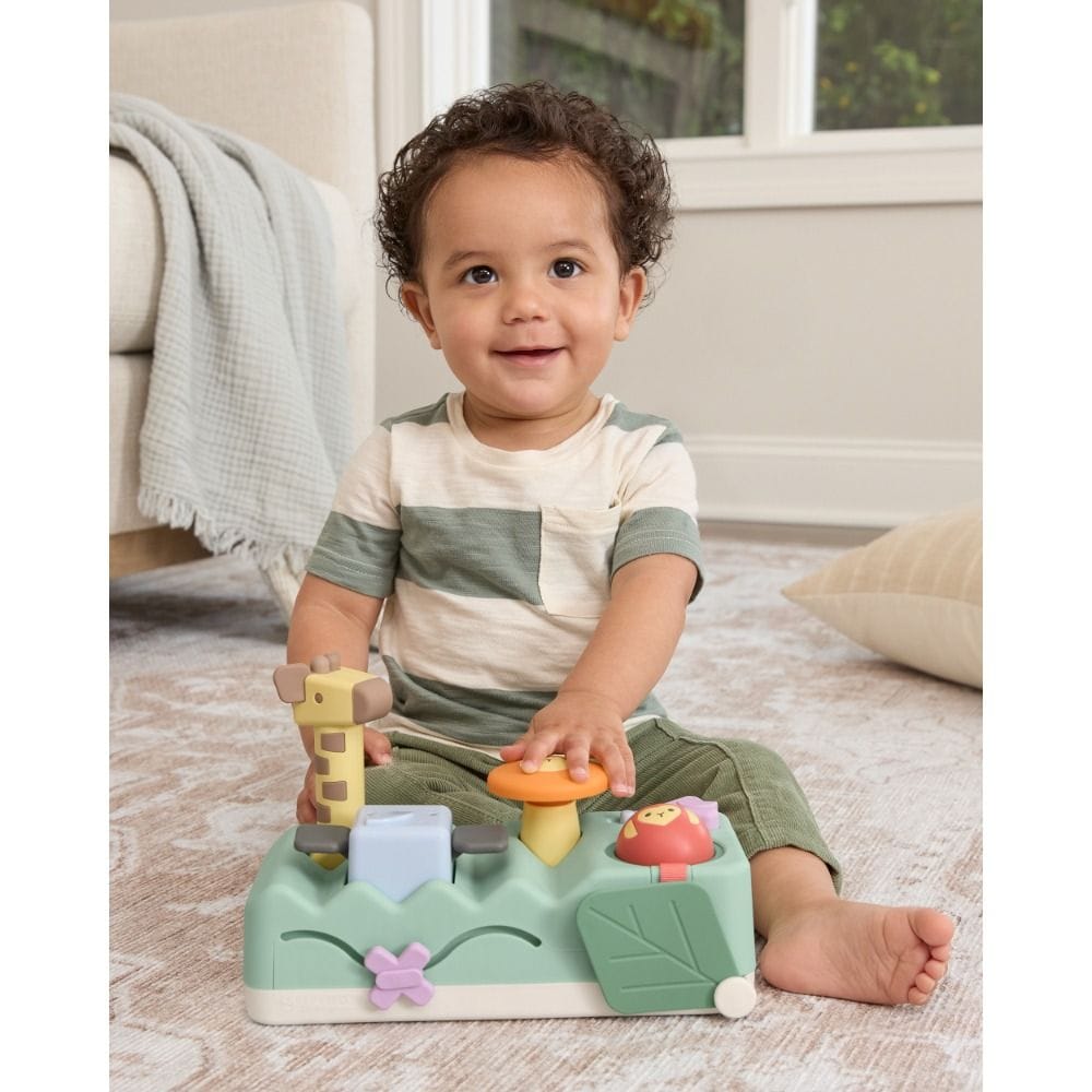Skip Hop Geometric Wonders Musical Pounding Bench 6+ Monthss, Skill-Building Interactive Activities, Light-Up Musical Instruments - Multicolour