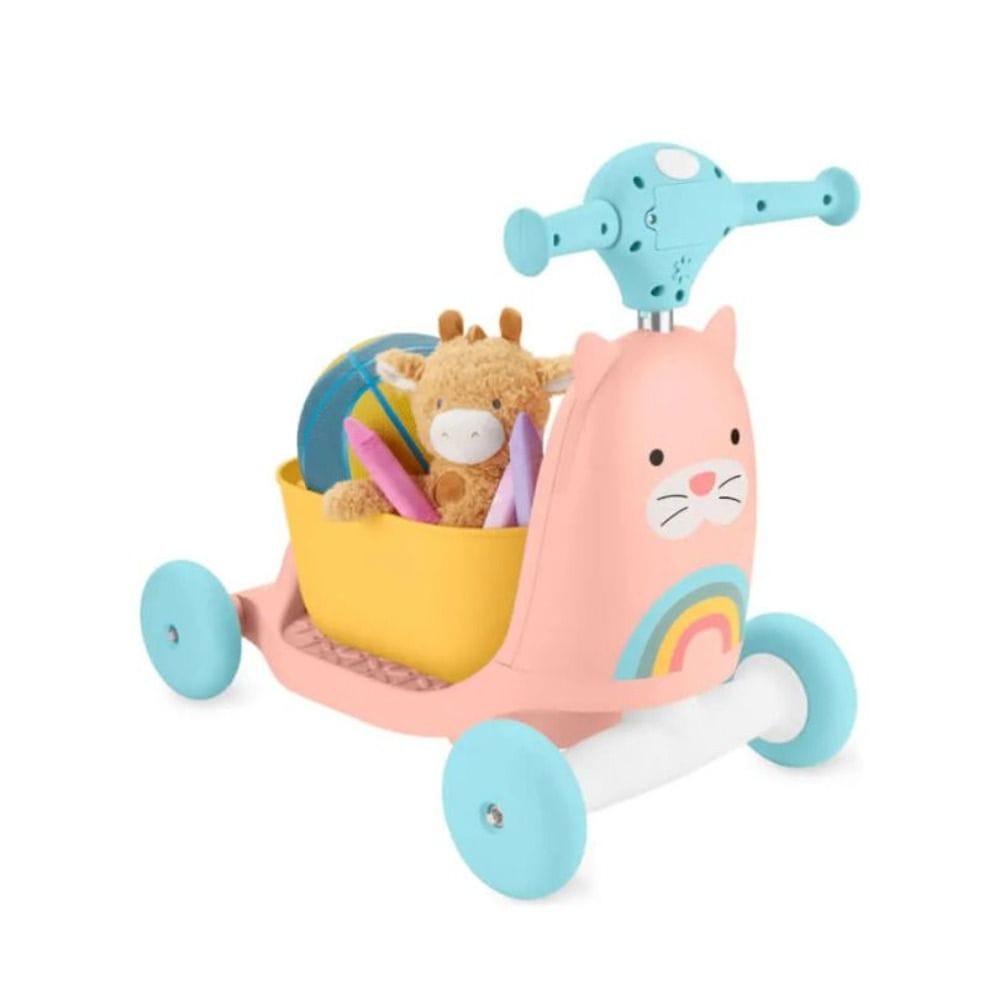 Skip Hop 3-In-1 Zoo Ride On Scooter 12+ Monthss, Growth And Development Support, Adjustable Handle For Comfortable Use - Multicolour