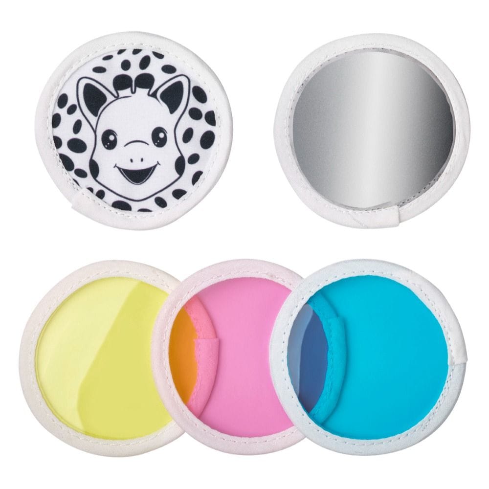 Sophie La Girafe 5 Senses Sight Magic Mirror 0+ Monthss, Lightweight And Easy To Handle, 100% Natural Rubber, 4 Interchangeable Lenses - White