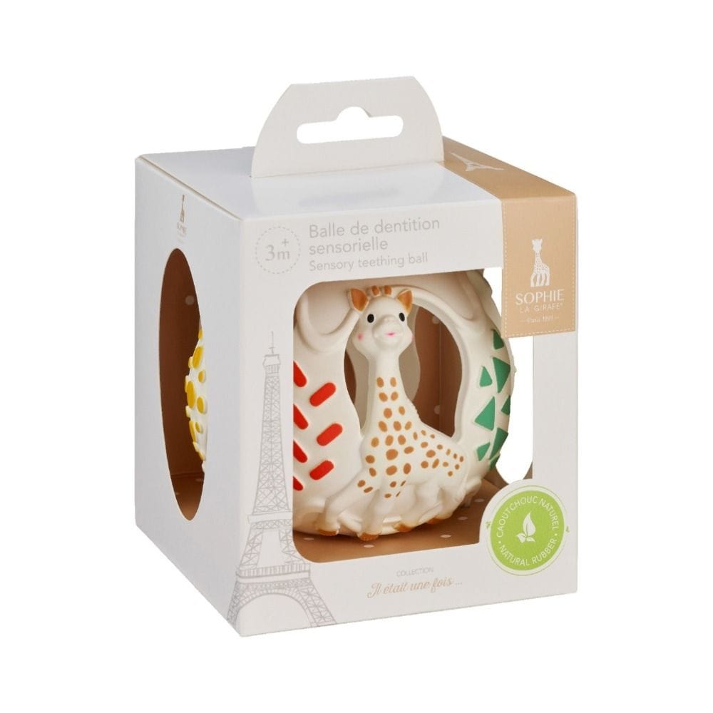 Sophie La Girafe Sensory Teething Ball 3+ Monthss, Awakening And Gum Relief, Safe, Natural And Adorably Functional, Designed For Brave Little Hands - Multicolour