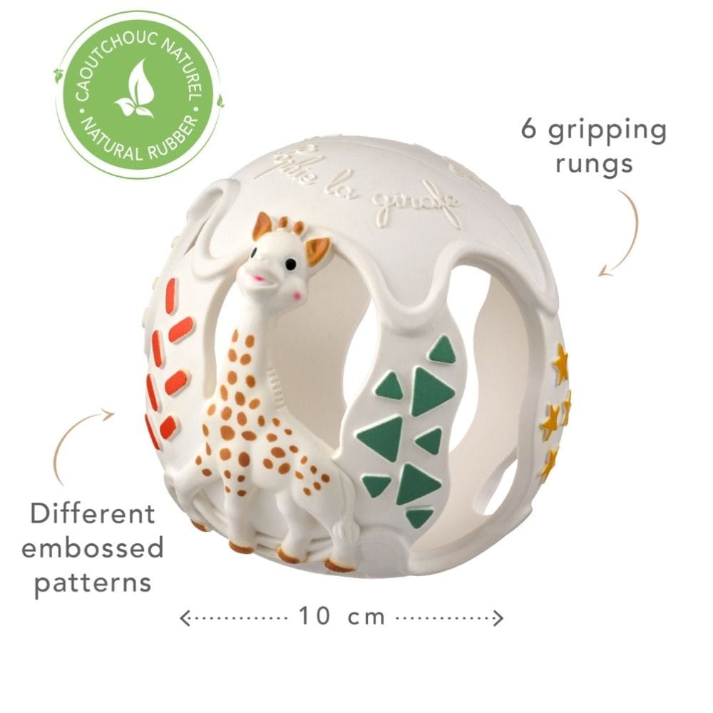 Sophie La Girafe Sensory Teething Ball 3+ Monthss, Awakening And Gum Relief, Safe, Natural And Adorably Functional, Designed For Brave Little Hands - Multicolour