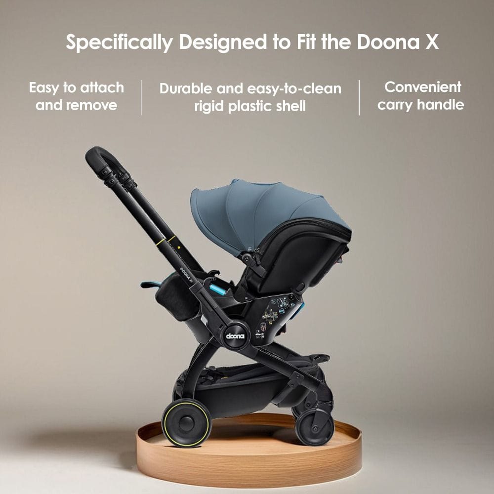 Doona X Storage Basket, Easy To Insert And Remove, Durable And Easy To Clean Plastic Rigid Shell, Convenient Carry Handle - Black