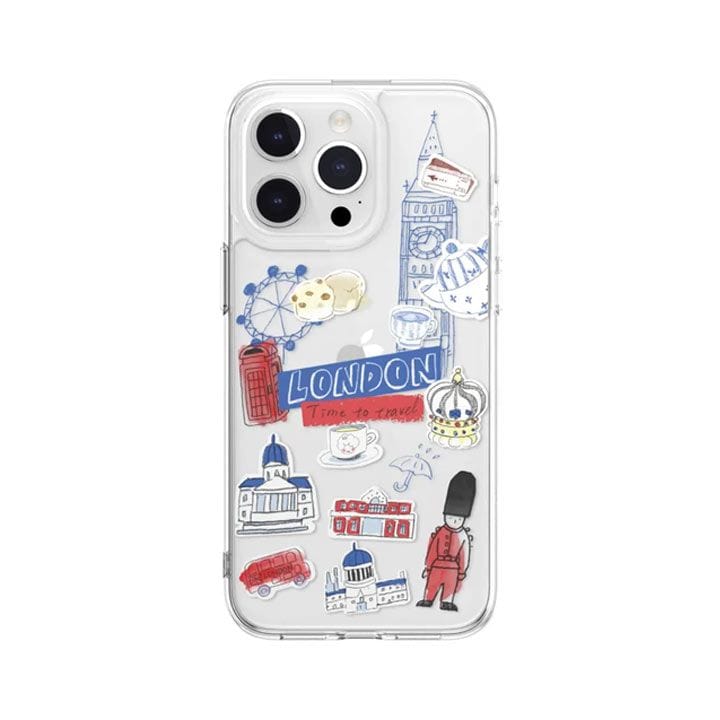 SwitchEasy London City Hand-Drawn Print Magsafe Case for iPhone 15 Pro Max 6.7" | SPH57P186LD23