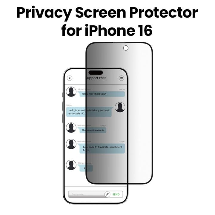 SwitchEasy Privacy Tempered Glass Screen Protector for iPhone 16 6.1" | SPH661053TR24