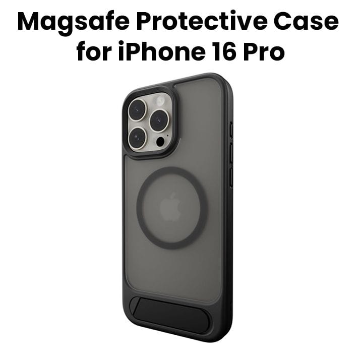 SwitchEasy MagSafe Stand Guard Protective Case for iPhone 16 Pro Black | SPH66P267BK24