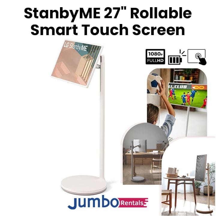 [RENTAL] LG StanbyME 27" Rollable Smart Touch Screen with 3hr Battery | 27ART10AKPL-3-Days