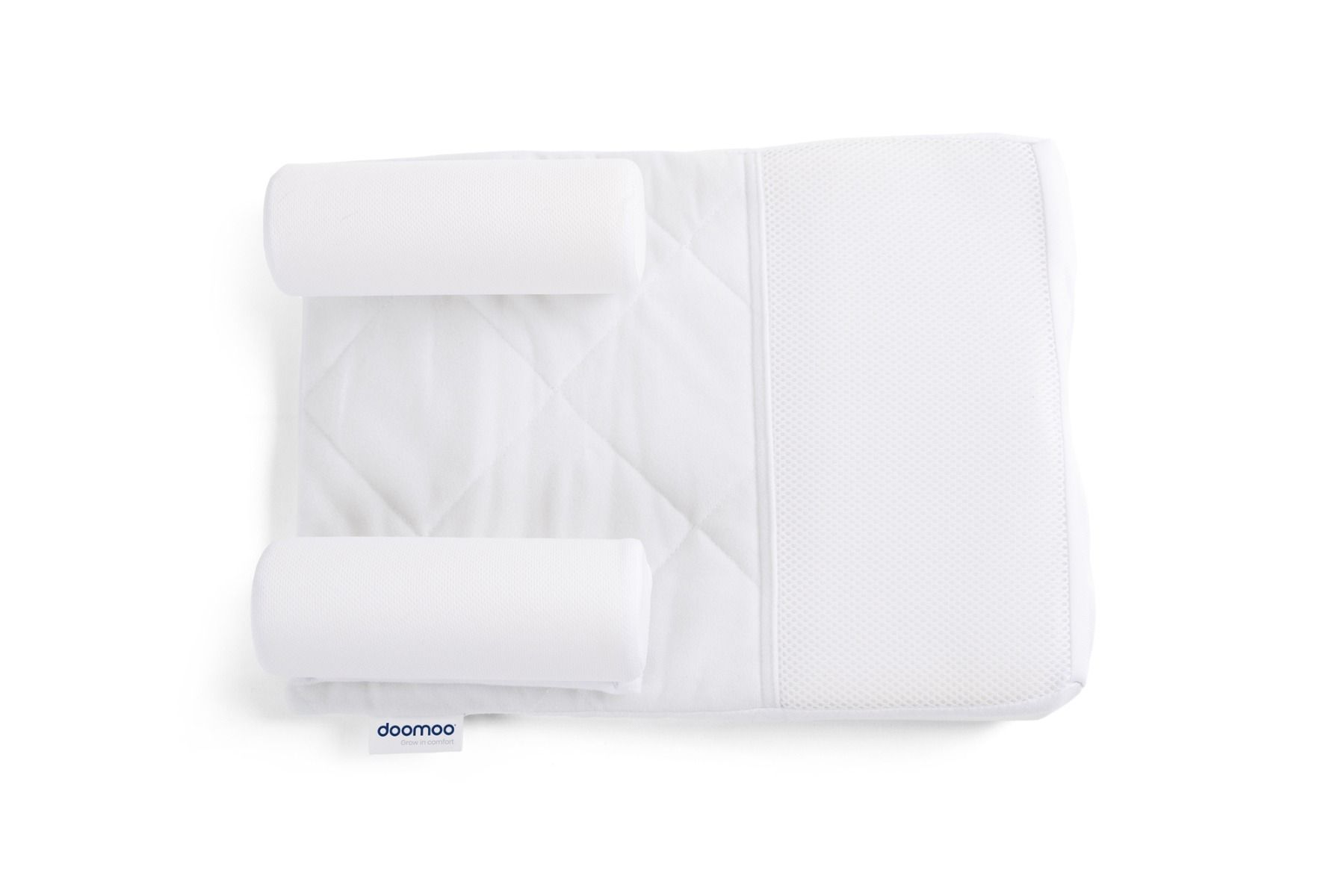 Doomoo Basics Supreme Sleep Small, Perfect Ventilation, Optimal Comfort, Provides Good Support, Prevents The Risk Of Flat Head - White