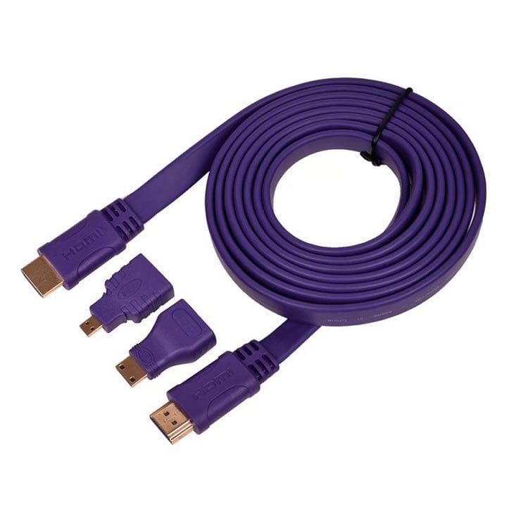 Trands 3-in-1 HDMI Cable Purple | TR-9995