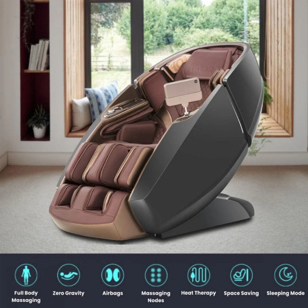 Rotai Gemini Massage Chair with Patented Dual-Core 3D L-Track, AI Body Scan, Zero Gravity, Heat Therapy & Smart Voice Control | Red - RT8900