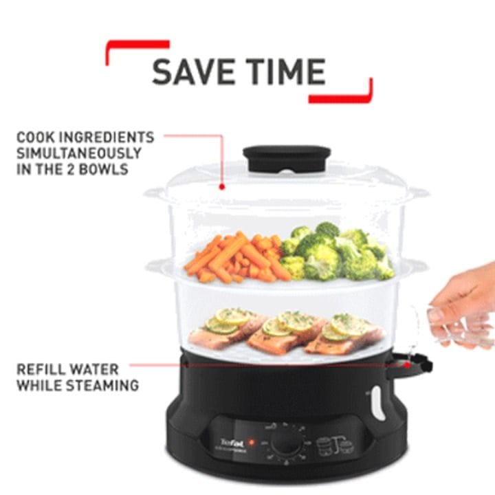 Tefal 2-Tier Mini Compact Steam Cooker | VC139865