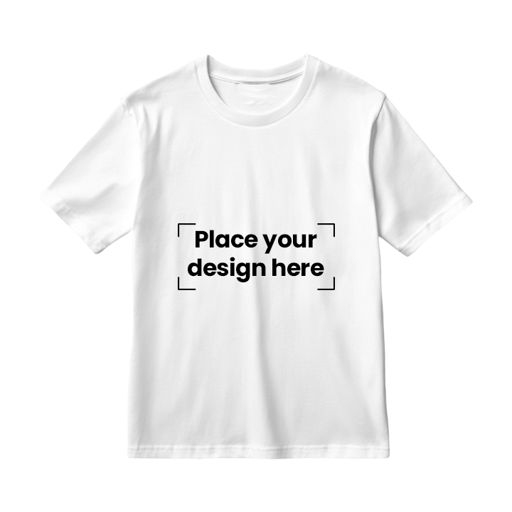 White T-Shirt Printed with Your Personalized Design - Small