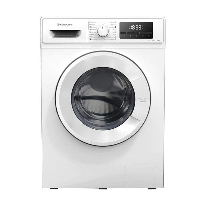 Westpoint  8kg Front Load Washing Machine - 1200 RPM, 220-240V, White | WMT-81222