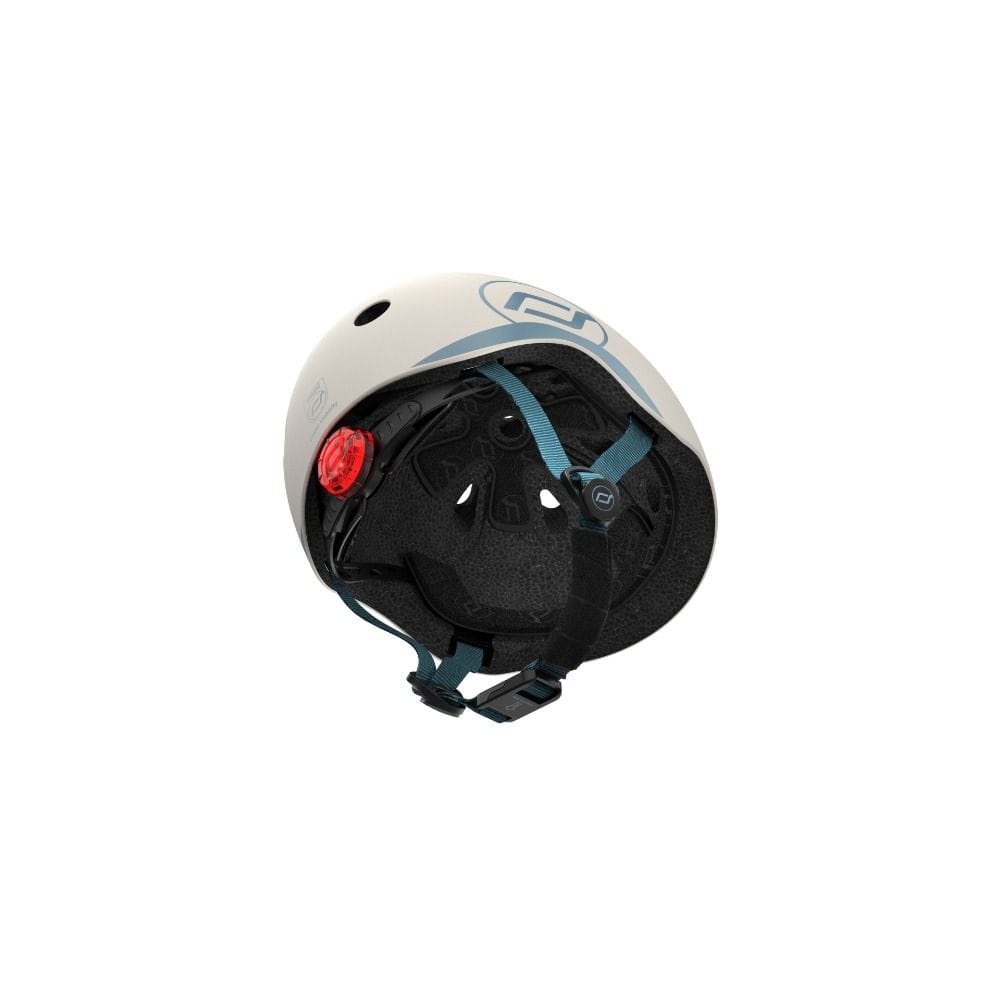 Scoot & Ride Baby Helmet XXS-S, Magnetic Safety Fastener, Comfortable And Adjustable Design, 3 Different Light Modes - Ash