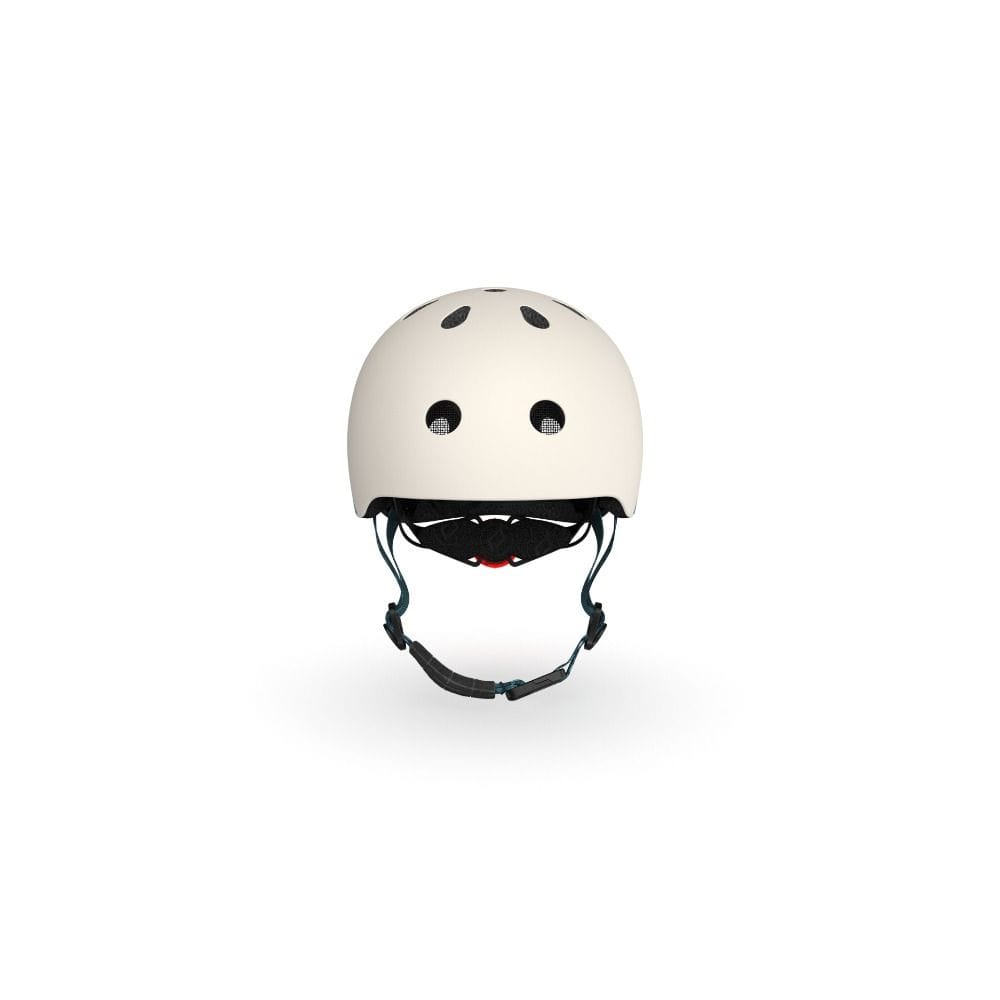 Scoot & Ride Baby Helmet XXS-S, Magnetic Safety Fastener, Comfortable And Adjustable Design, 3 Different Light Modes - Ash