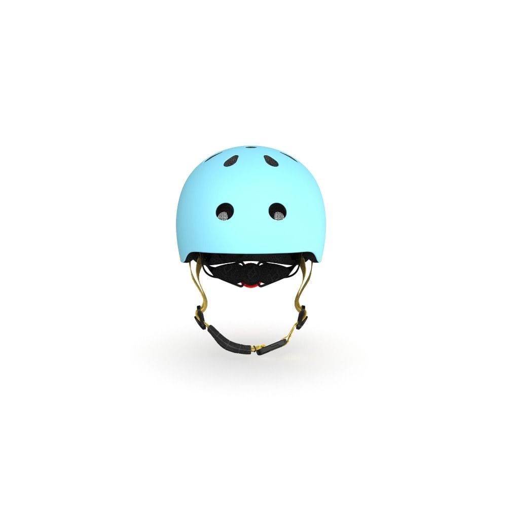 Scoot & Ride Baby Helmet XXS-S, Magnetic Safety Fastener, Comfortable And Adjustable Design, 3 Different Light Modes - Blueberry