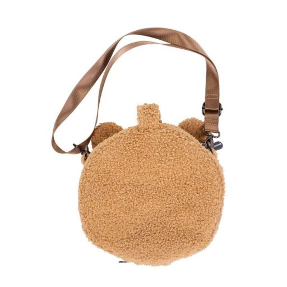 Childhome Teddy Bag, Charming Teddy Face Embroidery, Cute And Compact Mini Design, Lightweight Everyday Use, Ideal Storage Capacity - Beige