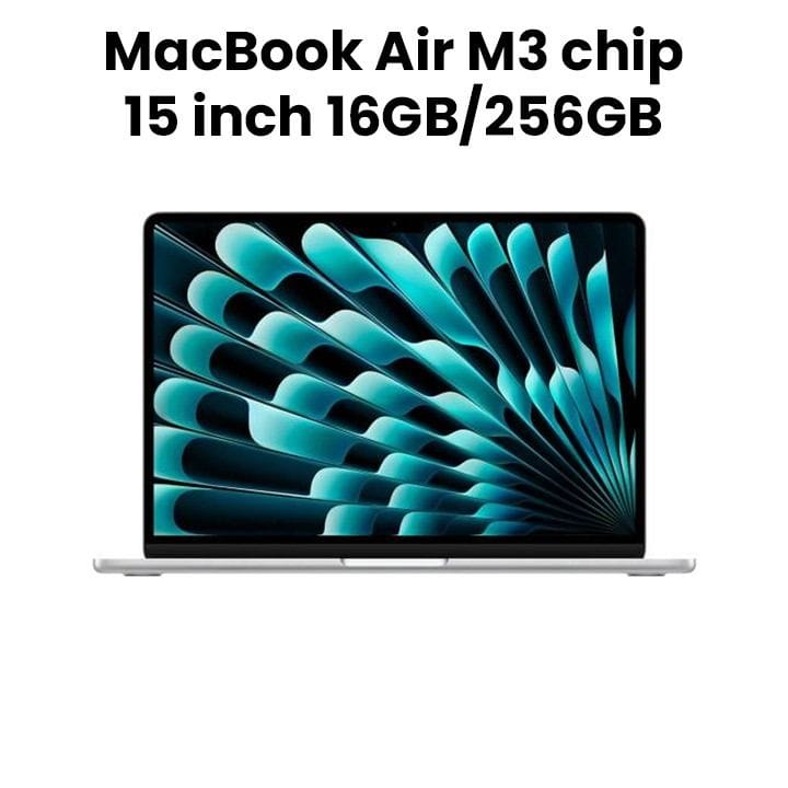 Apple MacBook Air 16GB RAM 256GB SSD 15 Inch, Liquid Retina Display