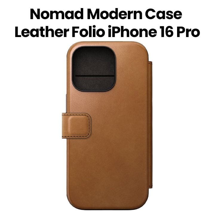 Buy Nomad Modern Leather Folio for iPhone 16 Pro | Brown | Leather
