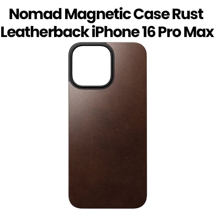 Buy Nomad Magnetic Leatherback for iPhone 16 Pro | Black Horween