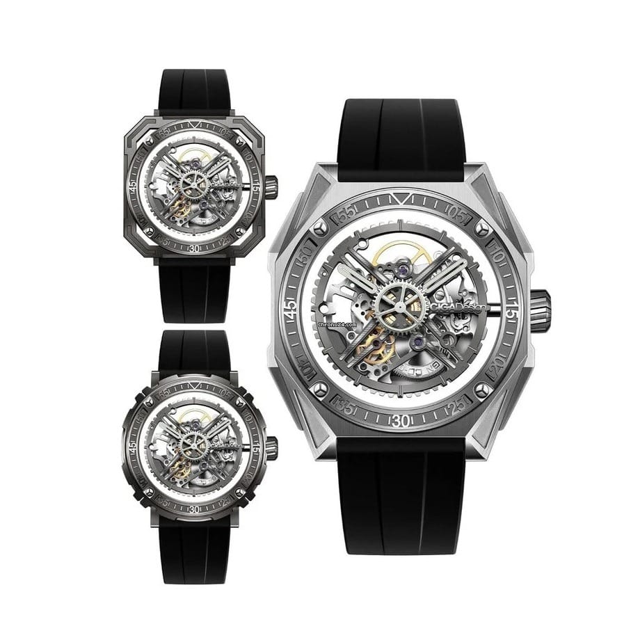 CIGA Design M Series Set Automatic Watch, Stainless Steel Case, Fluoro Rubber Strap, CD-03 Original Movement, 3ATM Water Resistant