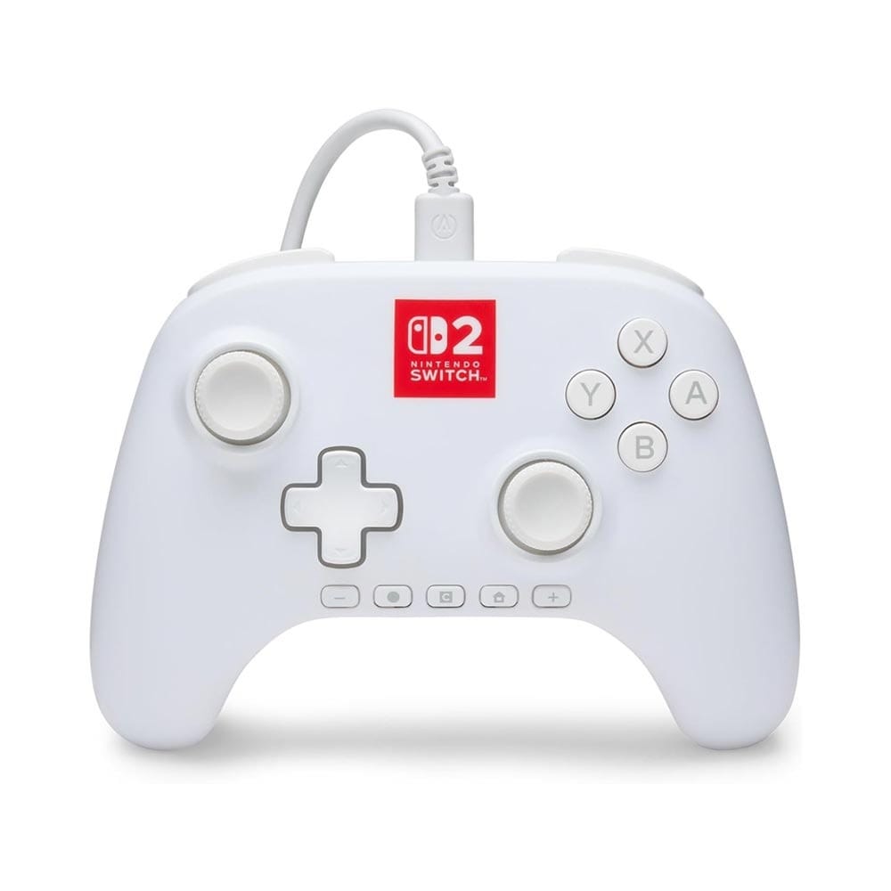 PowerA Advantage Wired Controller for Nintendo Switch 2, Hall Effect Sticks, RGB Lumectra Lighting, Ergonomic Design & Mappable Buttons | White - 617885152917