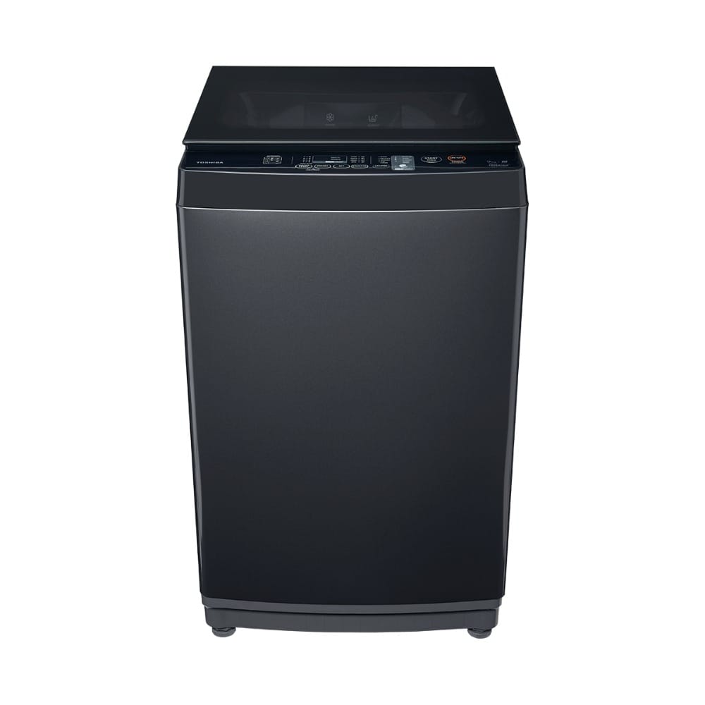 Toshiba 10kg Top Load Washing Machine, GreatWaves Technology, 8 Wash Programs, Powerful & Gentle Cleaning | Grey - AW-M1100JUPB(SG)