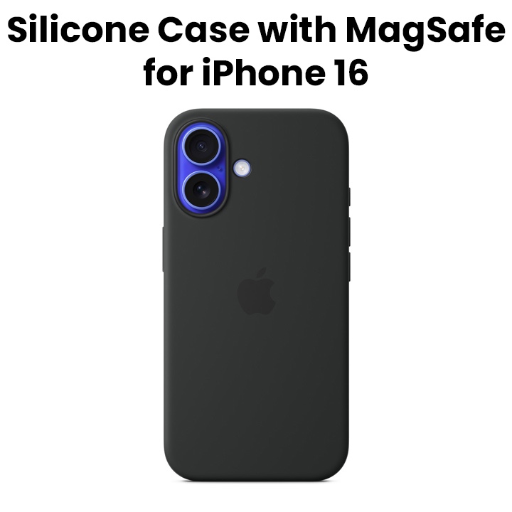 Apple iPhone 16 ブラック128GB MagSafeケース付き MagSafe対応iPhone 16シリコーンケース – ブラック - Apple（日本）