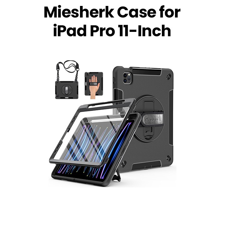 Case For IPad Pro 11 Inch Case 2022/2021: IPad Pro 11 Case 4th Generation, Military Grade Heavy Duty Shockproof Rotating Stand Hand/Shoulder Strap For IPad Pro 11 2021 3rd Gen Case, Blue - View #7