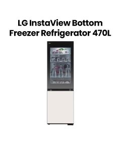 LG 470L InstaView Bottom Freezer Refrigerator | White | GR-V479QGKW