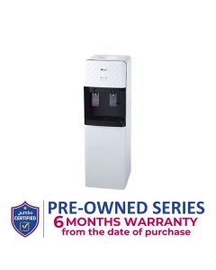Oscar Hot & Cold Water Dispenser - 2 Tap, Top Loading with Cabinet, White with Black Deco | OWD2TWC