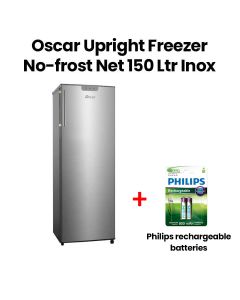 Oscar Upright Freezer | No-Frost | 150 Liters | Inox | OUF150NFINOX